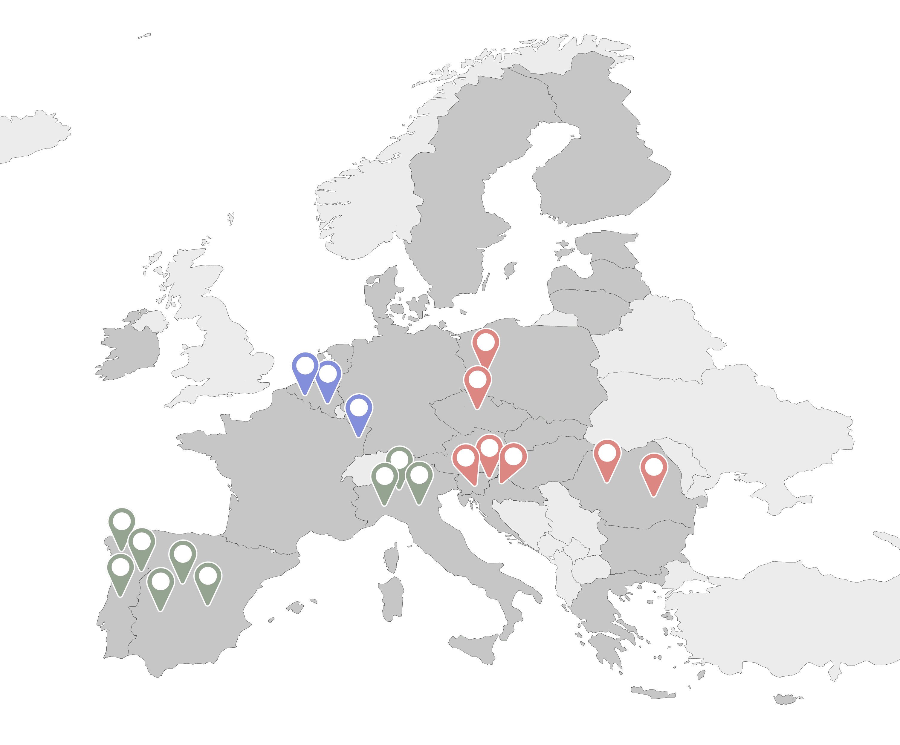 Mappa Europa con Cluster